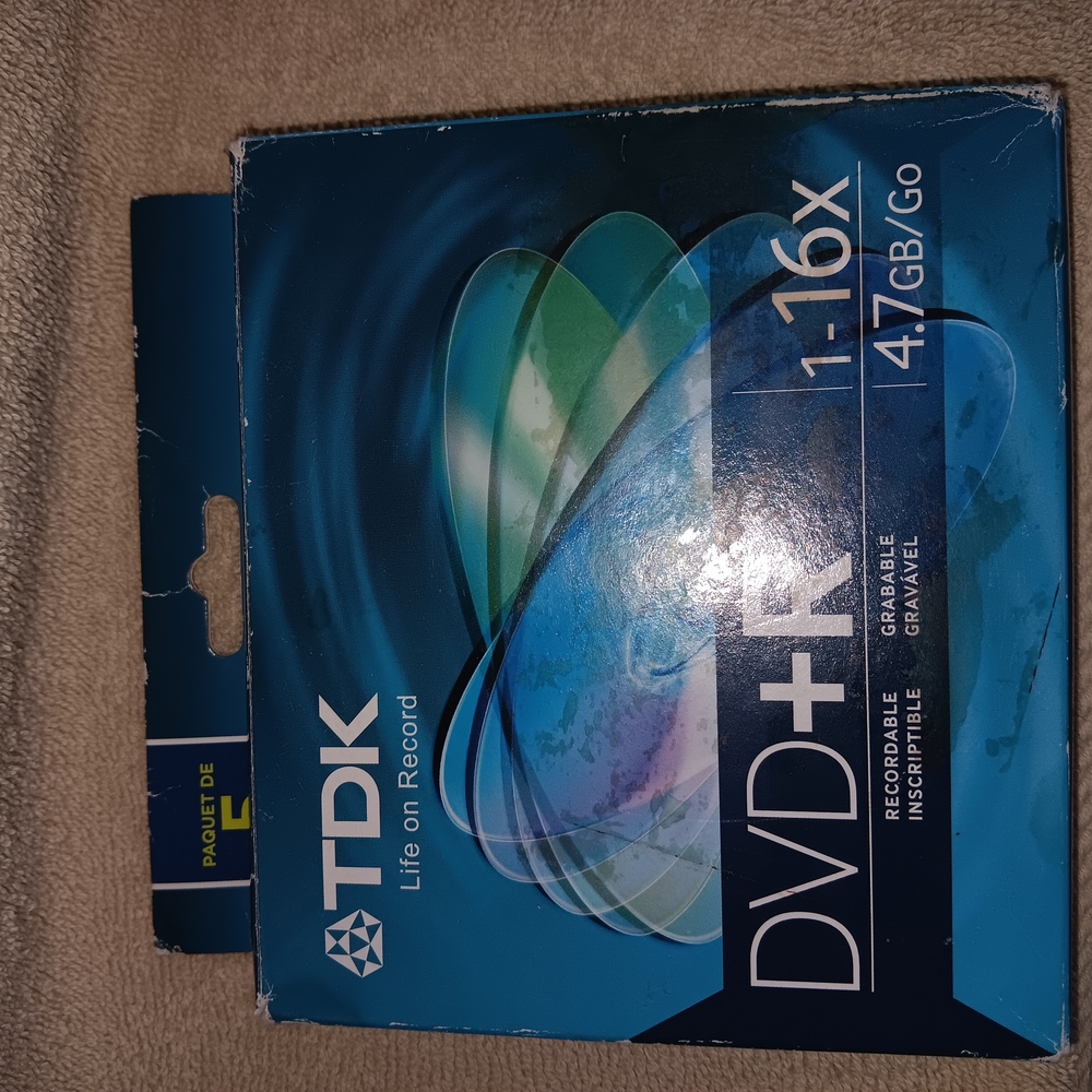TDK 4-Pack DVD+R, 1-16X, 4.7GB/Go, New And Individually Sealed With Jewel Cases